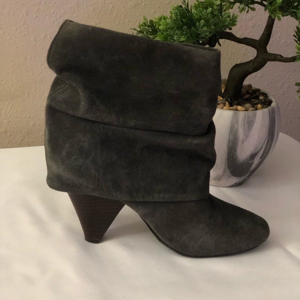 Grey Suede Booties